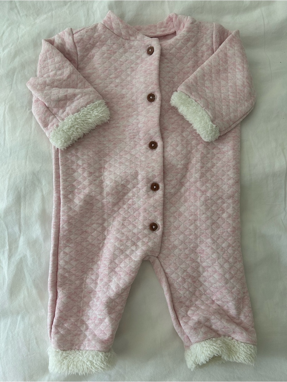 Kyle & Dina Quilted Coverall Warm Jacket Pink 0-3 Months Baby Girl